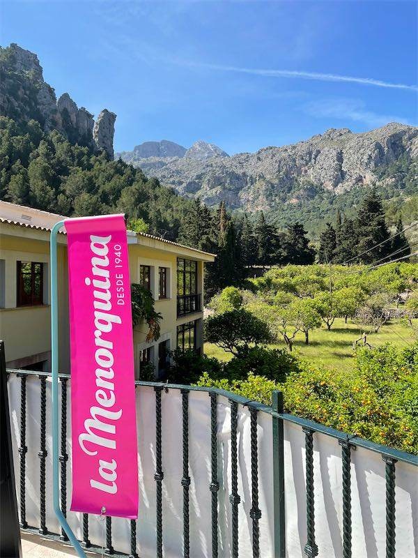 View from La Menorquina cafe of the Sa Calobra mountain
