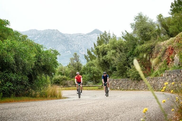 two cyclist on a cycling trip