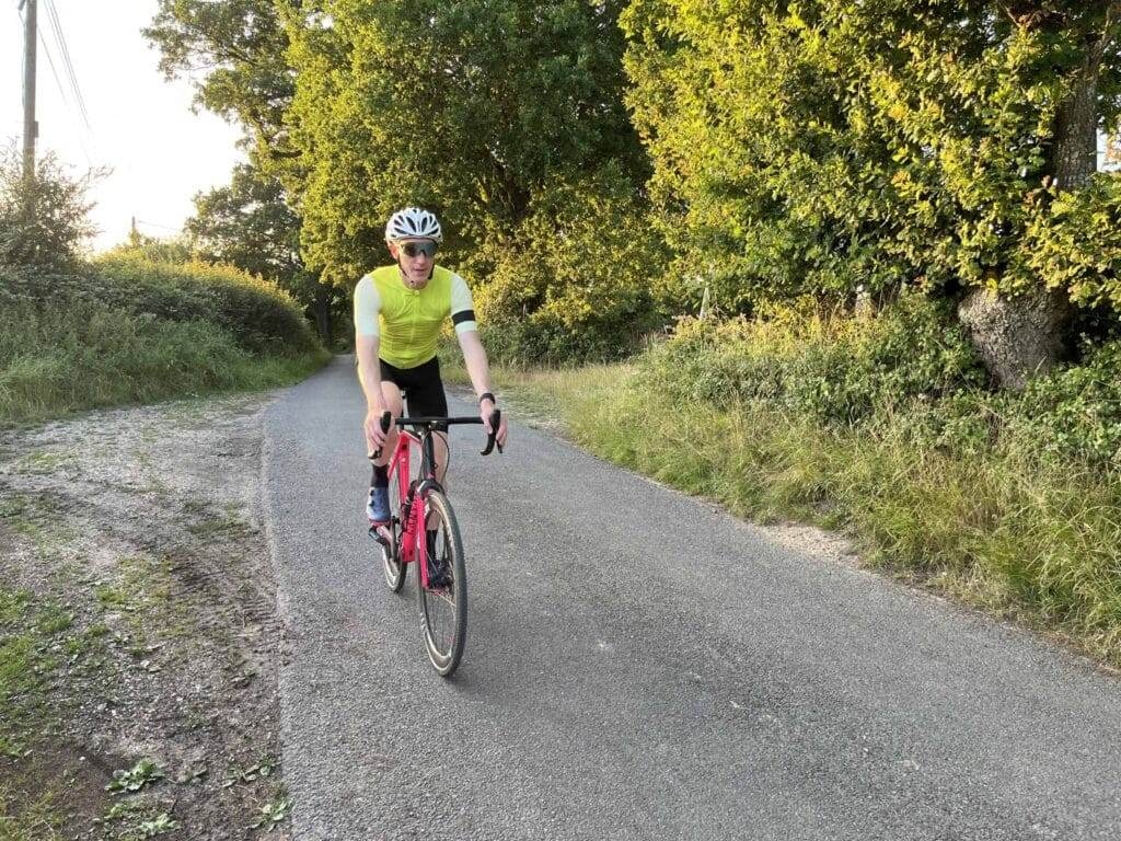 cyclist on proper form