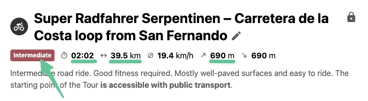 komoot ride information example