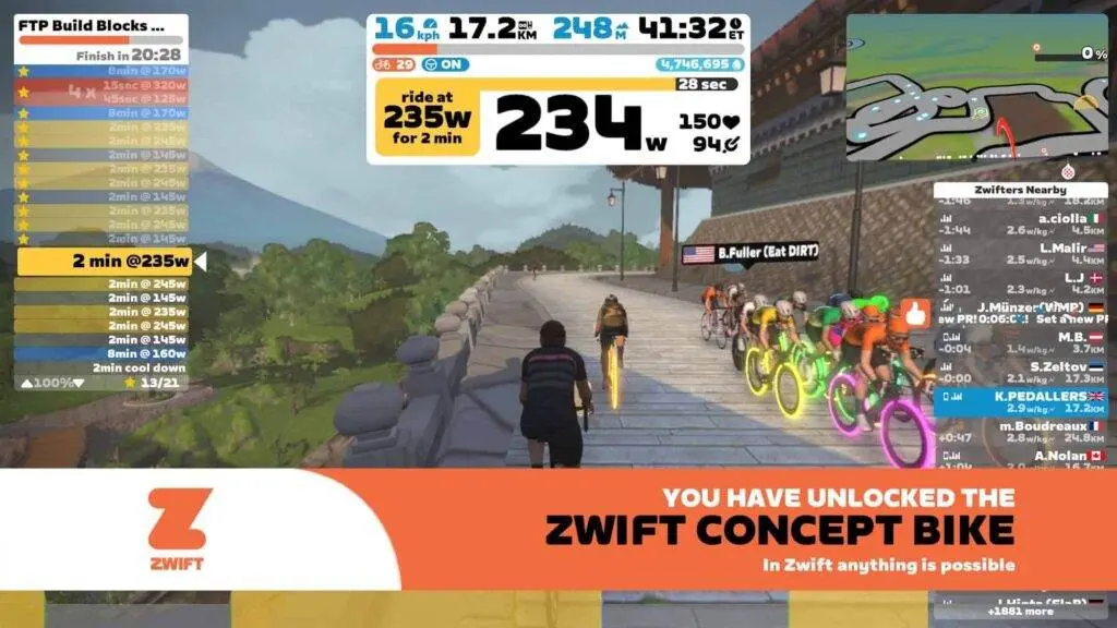 zwift tron bike unlock challenge completed banner