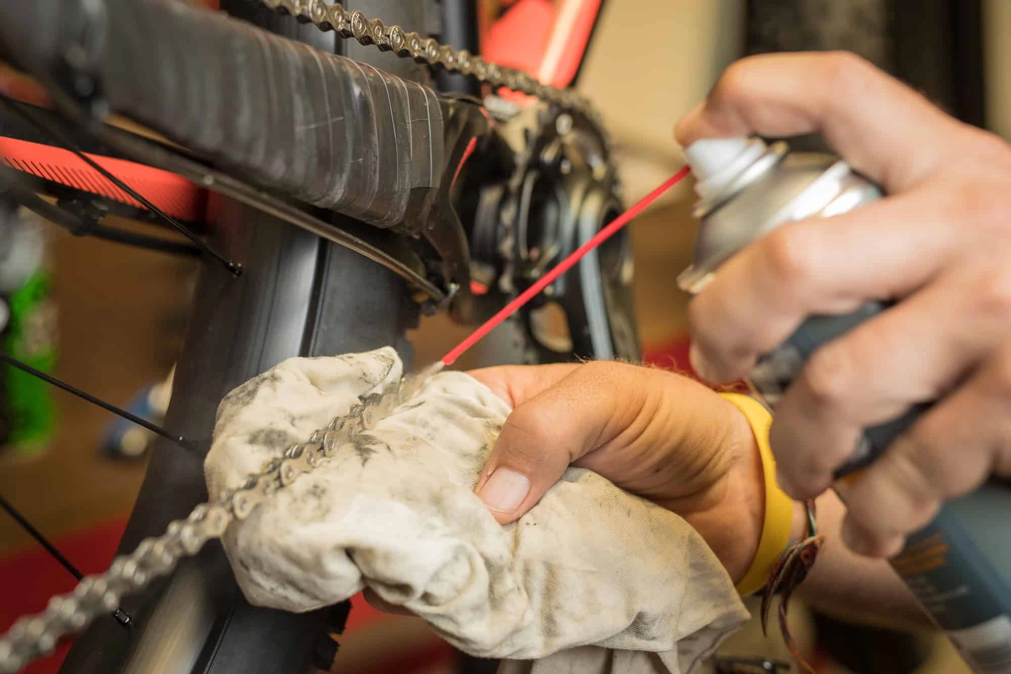 Degreasing bicycle chain