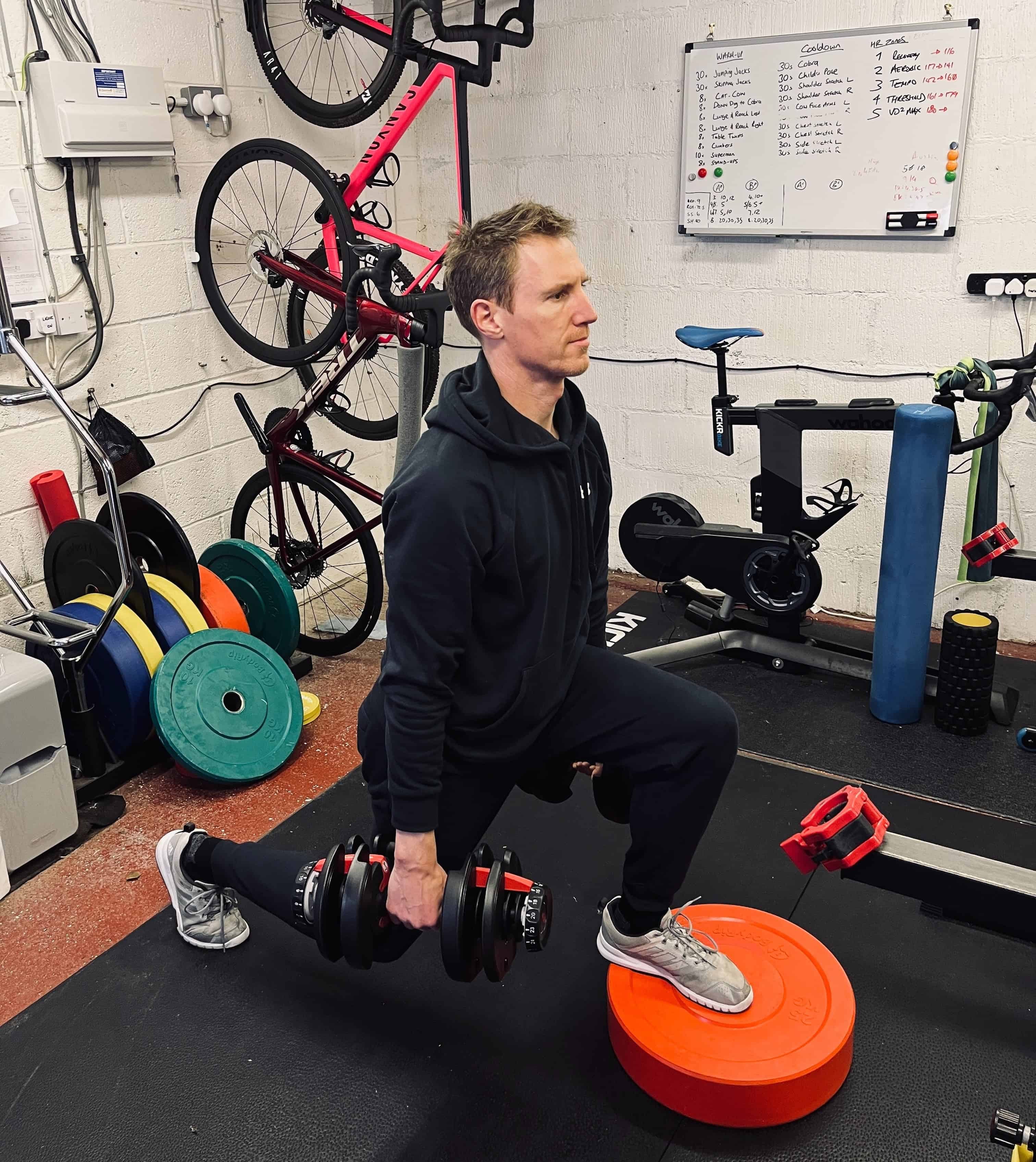cyclist leg and arm workout