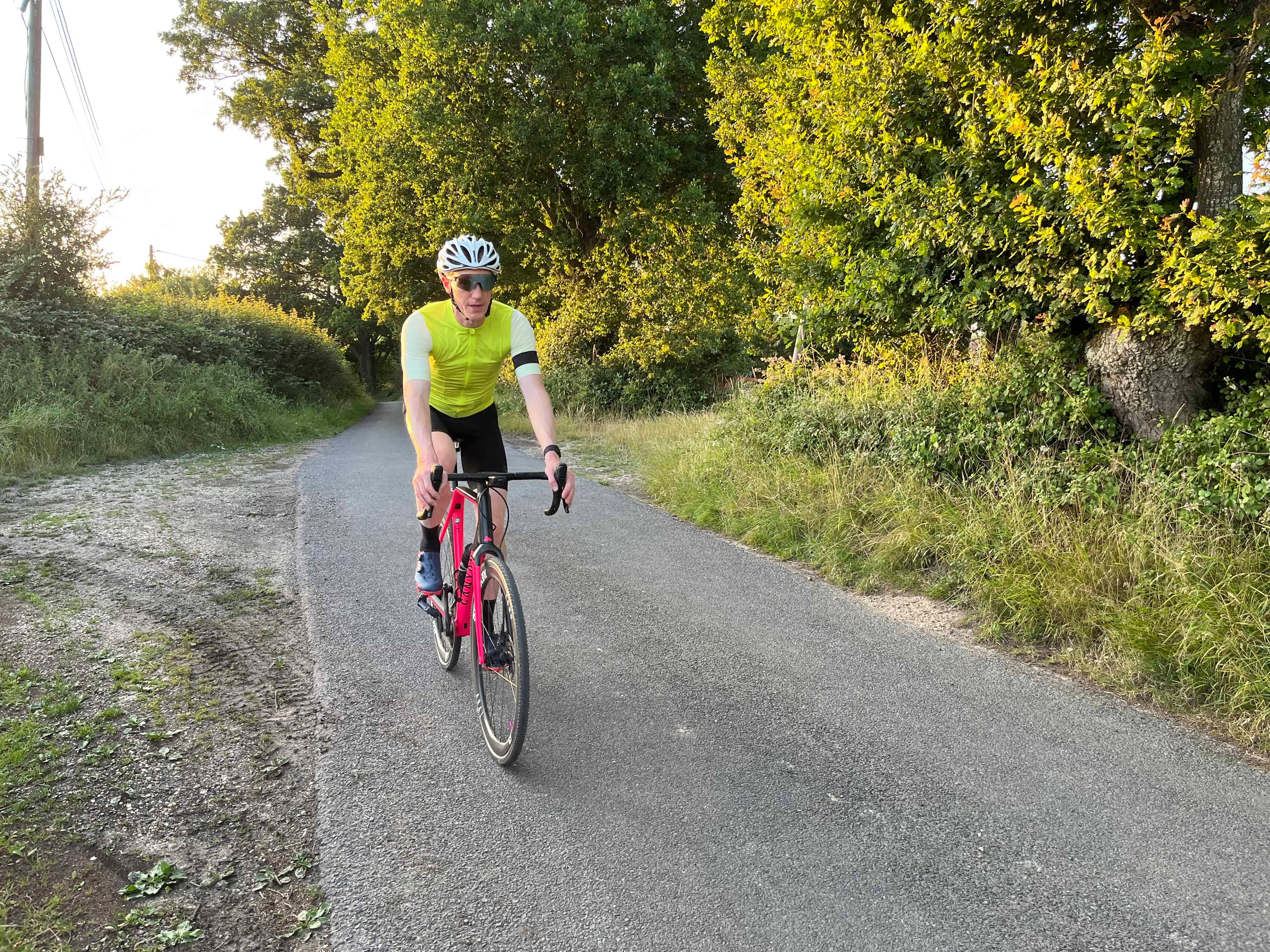 cyclist on proper form