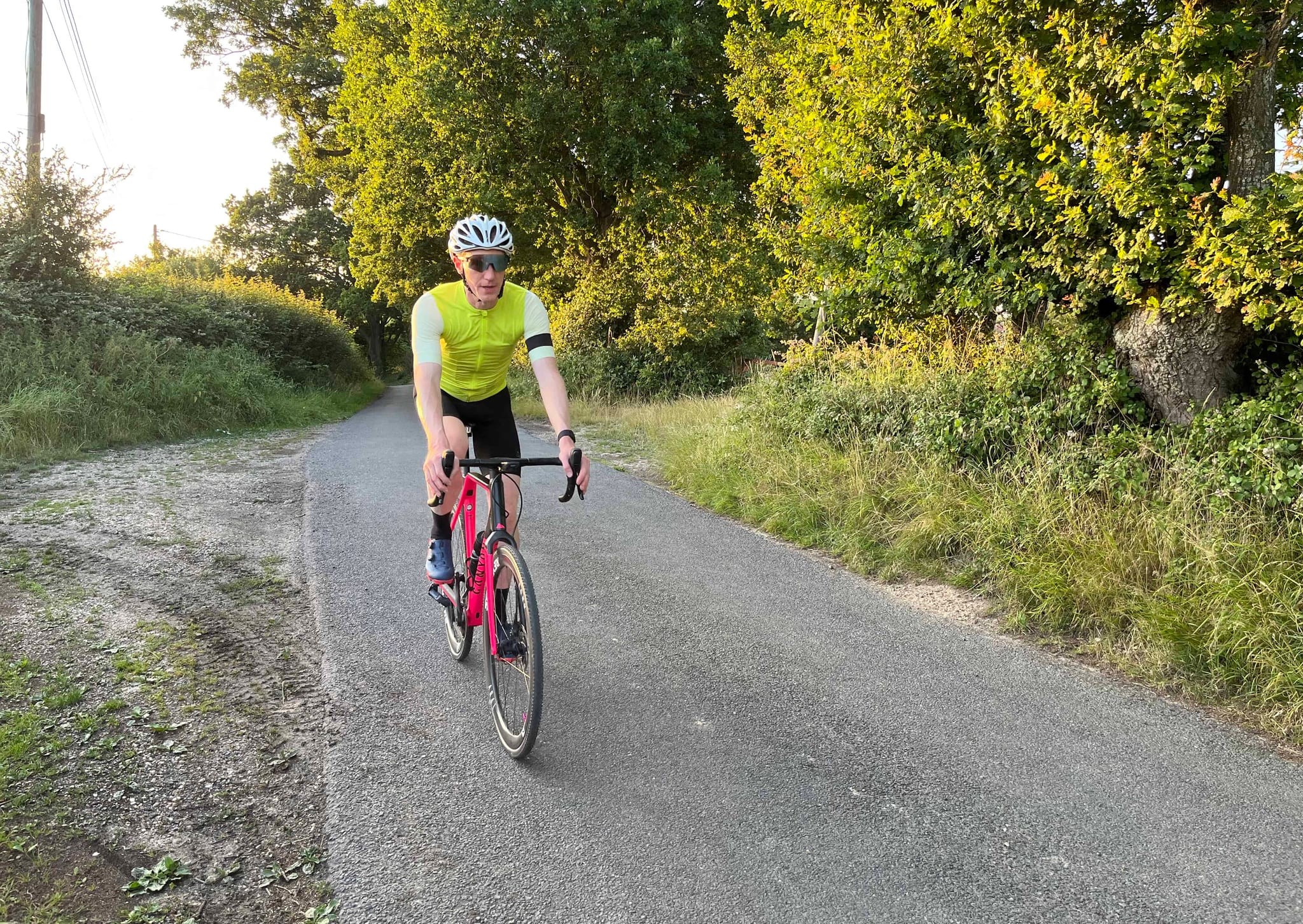 cyclist on proper form