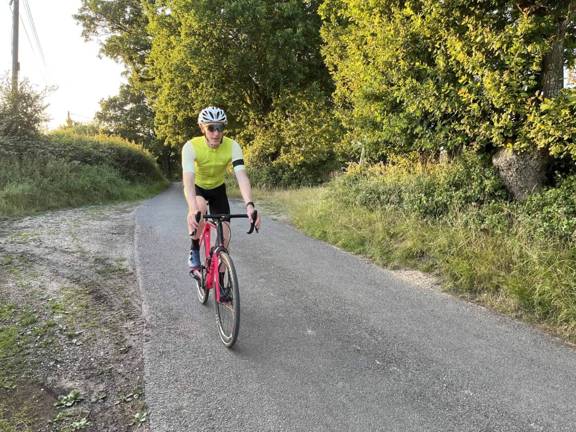 cyclist on proper form